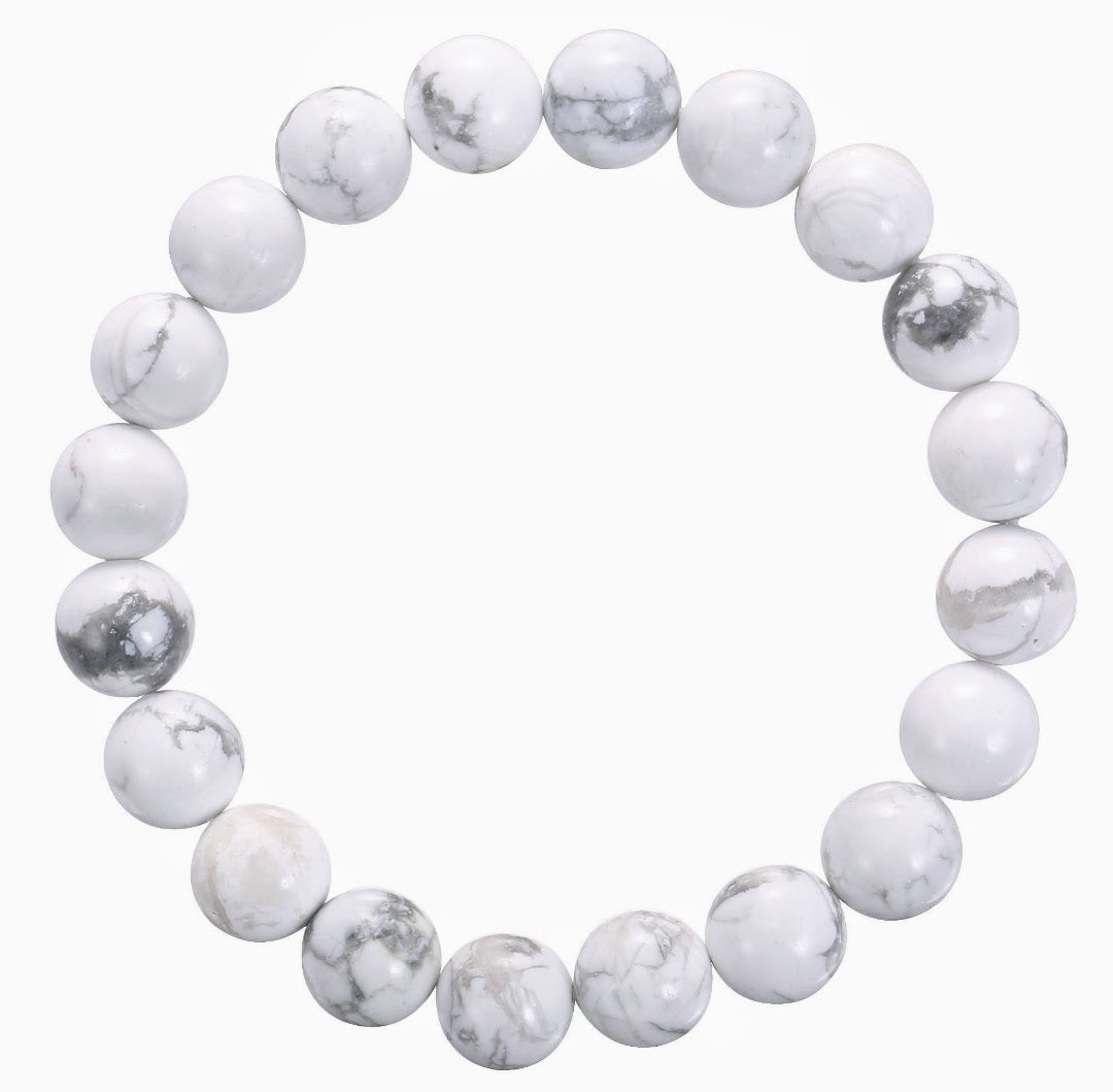 Howlite Matte Beaded Bracelet