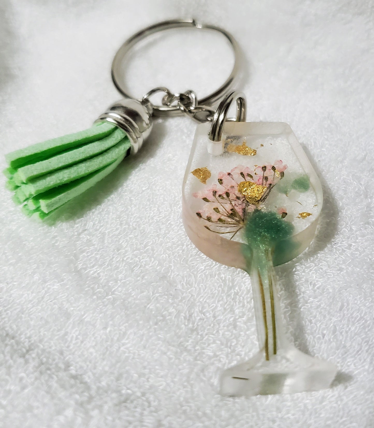 Resin Flower Keychain