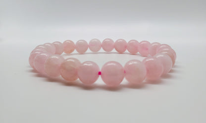Natural Rose Quartz Beaded Bracelet