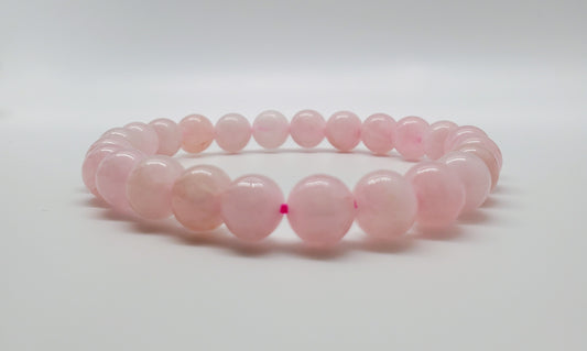 Natural Rose Quartz Beaded Bracelet