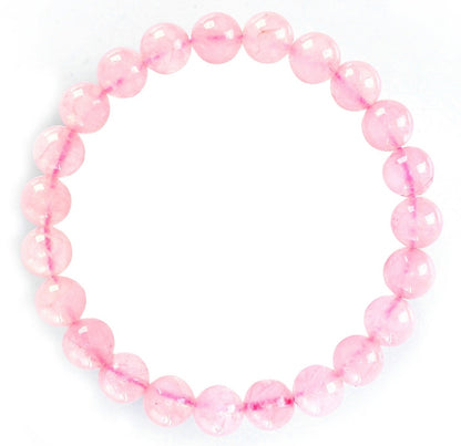 Natural Rose Quartz Beaded Bracelet