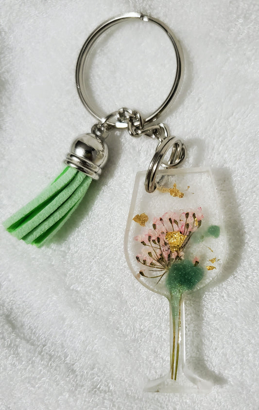 Resin Flower Keychain